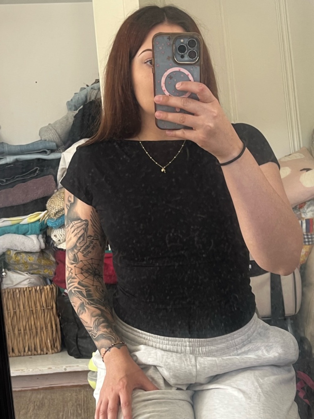 Bundle of TWO backless tops black and red